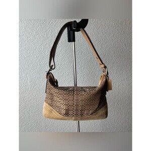 Y2k Coach Canvas Shoulder Bag F10945